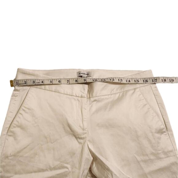 Bebe white satin Bermuda Dressy Vacation shorts size 10 - Picture 6 of 9
